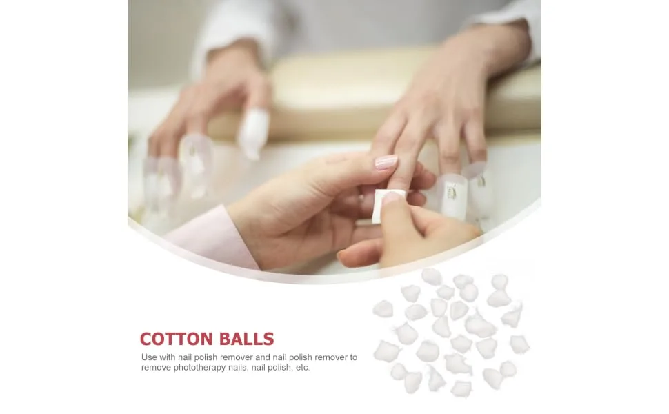 HONMEET 300 Units Soft Texture Nail Polish Remover Cotton Balls for Removing Gel and Polish - product information 5