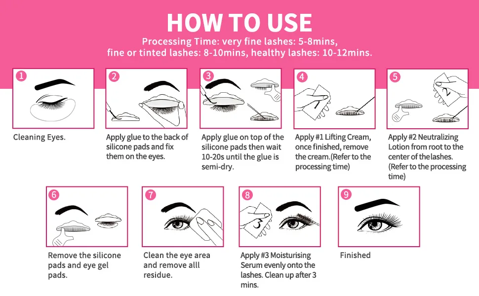  Beauty7 Beauty7 5-Piece Eyelash Extension Lifting Kit - Lifting Gel - Eyebrow Kit - kit de lifting sourcils