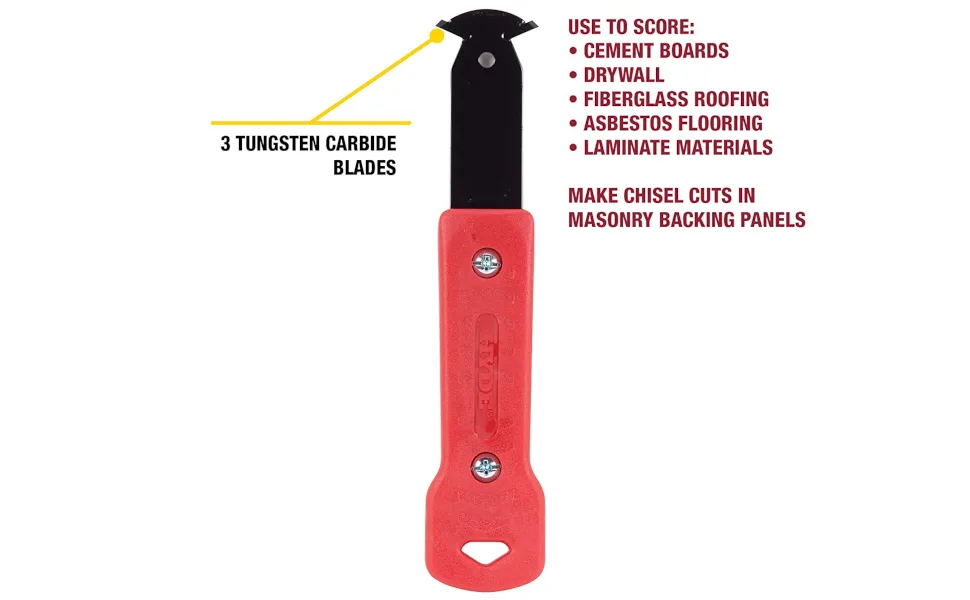 HYDE 19408 Heavy-Duty Carbide Cutter - paint, construction, flooring, roofing cutting tool, floor cutter, roof chisel, masonry tool, cement