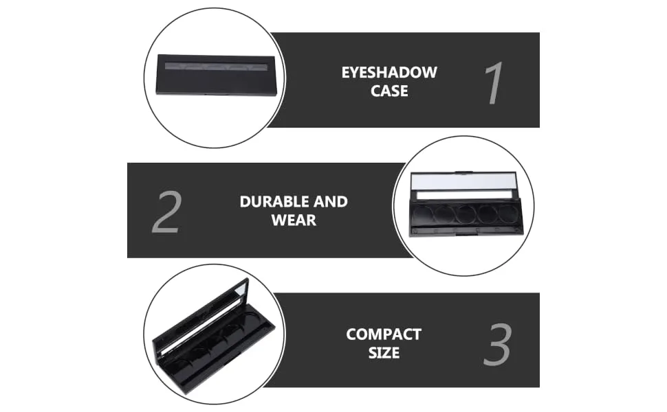  FOYTOKI Rotating Makeup Storage Tray with 5 Compartments for Eyeshadow Lipstick and Blush - Refillable - product information 3