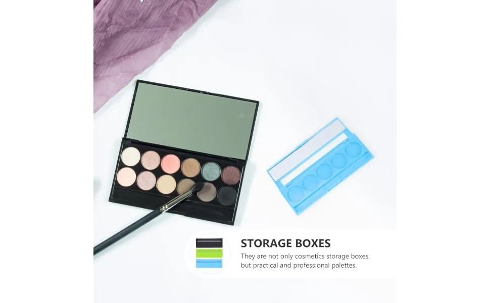  FOYTOKI Rotating Makeup Storage Tray with 5 Compartments for Eyeshadow Lipstick and Blush - Refillable - product information 5