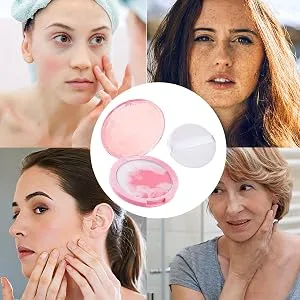  Holdes Compact Powder - Natural Matte Foundation Powder | CC Cream Face Makeup Long-Lasting Fixing for Mature Skin Daily Use for Women Elegance - Teint frais prolongé