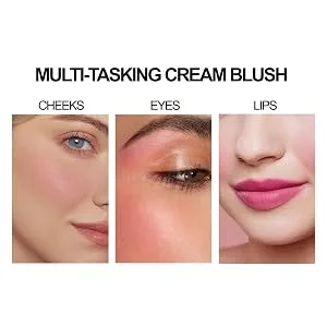  Teksome Stick Blush for Cheeks Moisturizing Water-Resistant & Fresh Complexion | Natural Highlighting for Dry Oily and Combination Skin Cheekbones Eyebrows and Lips - Effet Léger et Authentique