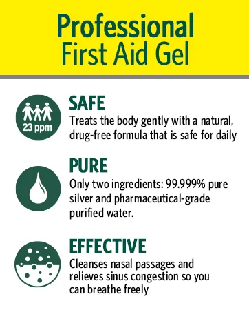 Argentyn 23 Professional Silver First Aid Gel   Topical Healing Homeopathic Medicine - 2oz Pump - nasal spray