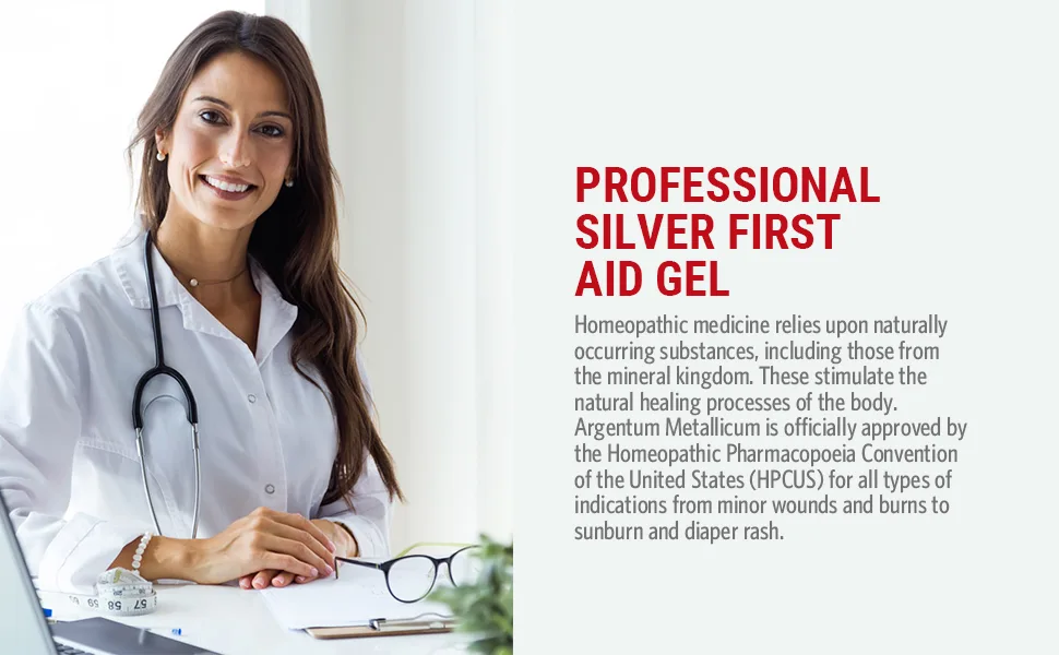Argentyn 23 Professional Silver First Aid Gel   Topical Healing Homeopathic Medicine - 2oz Pump - Professional First Aid Gel