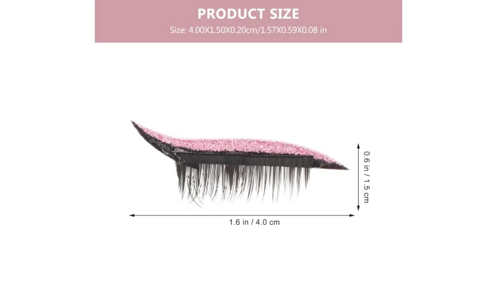  VINTORKY 4 Pairs False Eyelashes Eye Makeup Sticker Glitter Eyeliner Stickers Halloween Pencil Eyeliner Eyeshadow Waterproof Eyeliner Dense Sticker - product information 5
