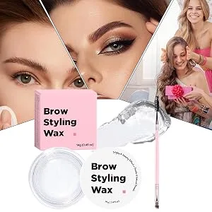  Yorajuy Eyebrow wax clear eyebrow gel waterproof eyebrow styling wax for feathers sweat-proof makeup quick-drying eyebrow cosmetics for home use. - Sculpté sans effort