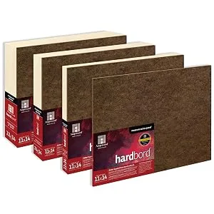 Ampersand Art Supply Hardboard Wood Painting Panel: Museum Series Hardbord  White  8x10 8x10 White - Hardbord