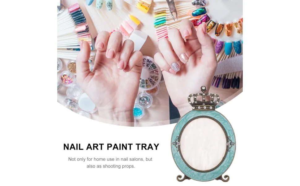  FOYTOKI Nail Art Palette Display Stand Elegant Paint Tray for Nail Art - product information 7