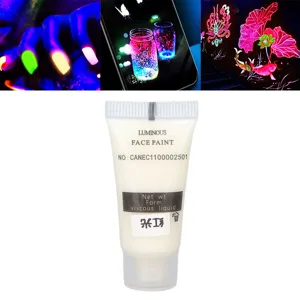 shenruifa Phosphorescent Paint Hand-Painted Fluorescent Paint Luminous Water-Based Pigmented Paint 10g (Red) - 1414210087214-2