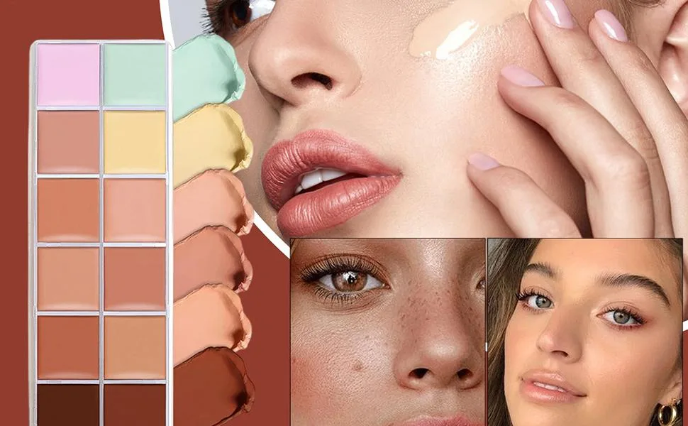  YRTUOP Complexion Correcting Palette - 12 Shades Correcting Cream Makeup Palette | High Coverage Correcting Cream for Women and Teens - Correcteur Anti-Cernes Coloré