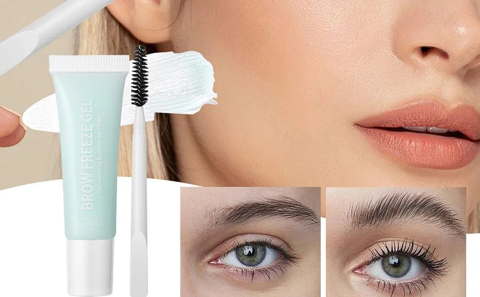 Eyebrow Makeup Gel - Lightweight Eyebrow Glue 12ml Quick Drying Long-Lasting Water Resistant Natural with Applicator for All Occasions - Gel Maquillage Sourcils