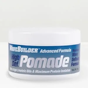 WaveBuilder Advanced Formula High Def Pomade | High Linoleic Oils and Maximum Protein Isolates  3.5 Oz - Advanced Formula High Def Pomade