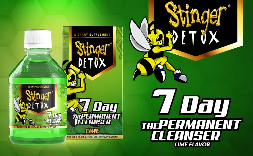 Stinger Detox 7-Day Permanent Drink   Lime Flavor   8 FL OZ - 7-day lime