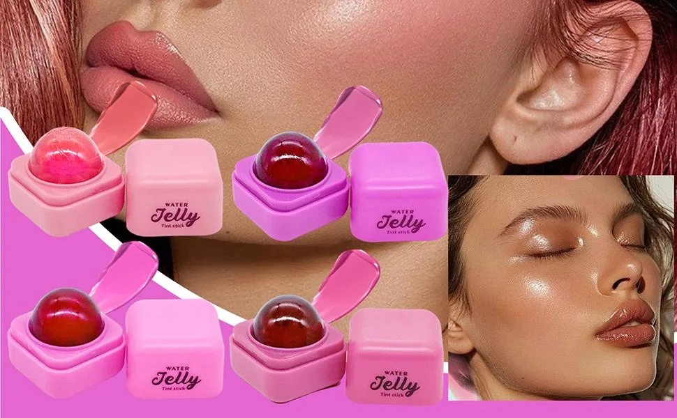  Teksome Blush Lip Stick - Multi-Use Creamy Blush for Face and Eyes | Long-Lasting Moisturizing Color for Women Mothers and Daughters - Improves Complexion - Stick À Lèvres Blush