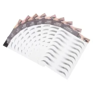  HONMEET 9 Sheets Sticker Imitation Eco Eyebrow Tattoo 4d Eyebrow Tattoos Stencils Transfer Stickers 3d Size Eyebrow Styling Stickers - product information 1