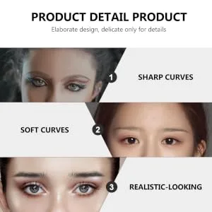  HONMEET 9 Sheets Sticker Imitation Eco Eyebrow Tattoo 4d Eyebrow Tattoos Stencils Transfer Stickers 3d Size Eyebrow Styling Stickers - product information 4