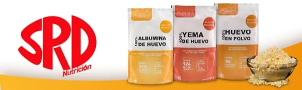  SERMAND Instant Egg White Protein Biscuit Flavor - SRD Sport Nutrition Instant Fit 510 Grams - Trois bouteilles de boisson teintées en orange avec le logo SRD en rouge visible en bas de l'