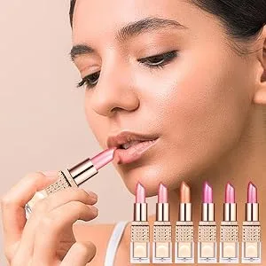  Teksome Pearlescent Lipstick - Non-Sticky Lipstick - Waterproof Durable Lip Make-Up for Wedding Teens and Everyday - Brillance intense