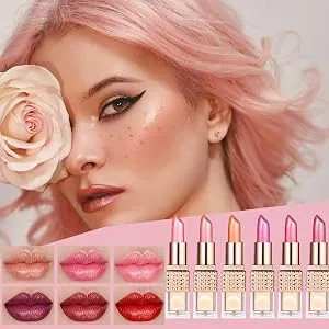  Teksome Pearlescent Lipstick - Non-Sticky Lipstick - Waterproof Durable Lip Make-Up for Wedding Teens and Everyday - Sécurité des Ingrédients