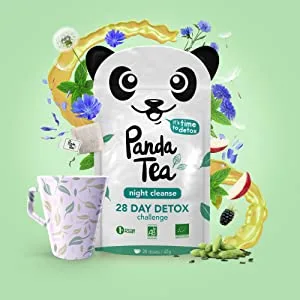  Panda Tea Panda Tea - Organic Detox Tea and Infusion - 28 Cotton Tea Bags - 14-Day Challenge - Certified Organic - Panda
