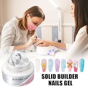  G n rique Non-Stick Nail Extension Gel Solid Paperless and Hand-Squeezable Formula with Fast Curing and Phototherapy | Smudge-Proof Bubble-Free Perfect Coverage Gel - Ingrédient Sûr