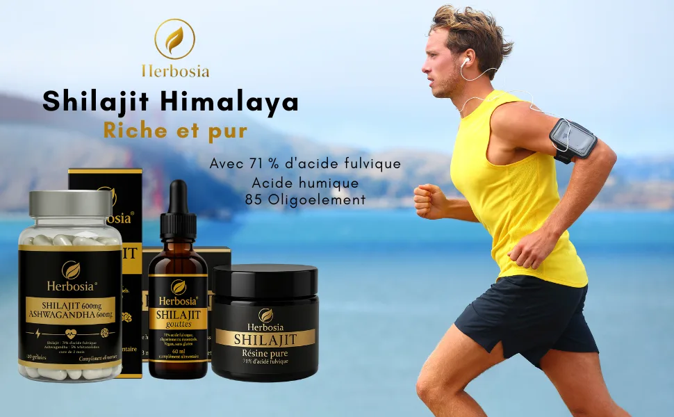  HERBOSIA HERBOSIA Natural Himalayan Shilajit 50g Pure Authentic Resin | 71% Fulvic Acids + Essential Minerals | Tested Quality - aplus content image