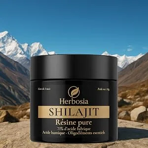  HERBOSIA HERBOSIA Natural Himalayan Shilajit 50g Pure Authentic Resin | 71% Fulvic Acids + Essential Minerals | Tested Quality - aplus content image