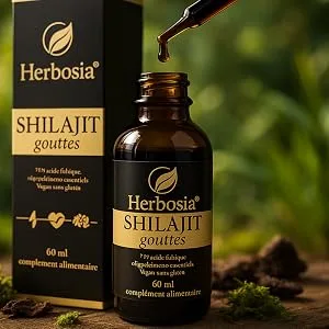  HERBOSIA HERBOSIA Natural Himalayan Shilajit 50g Pure Authentic Resin | 71% Fulvic Acids + Essential Minerals | Tested Quality - aplus content image