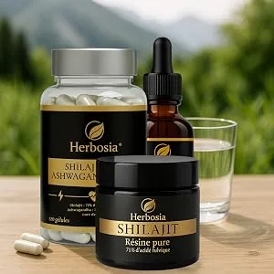  HERBOSIA HERBOSIA Natural Himalayan Shilajit 50g Pure Authentic Resin | 71% Fulvic Acids + Essential Minerals | Tested Quality - aplus content image
