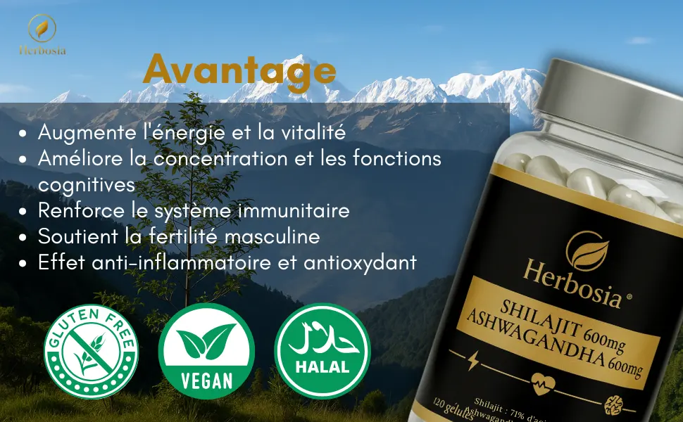  HERBOSIA HERBOSIA Natural Himalayan Shilajit 50g Pure Authentic Resin | 71% Fulvic Acids + Essential Minerals | Tested Quality - aplus content image