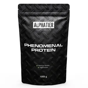  Nutri + Alphatier Vegan Protein Powder - Strawberry - Protein powder with 81% protein - Strawberry Protein Powder - - protéines végans force musculation croissance musculaire entraînement strong men chocolat-e