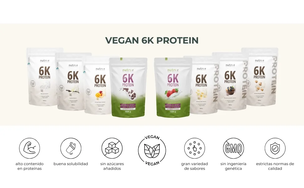  Nutri + Nutri+ 6k Protein Powder Pistachio 1kg - Protein shake with 76% protein - vegan protein powder + amino acids - P - aplus content image