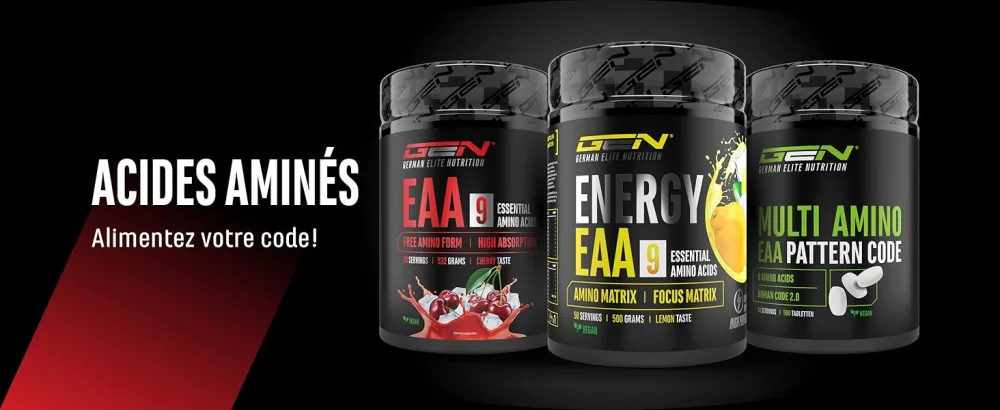  GEN GERMAN ELITE NUTRITION EAA powder 532g (38 servings) - The 9 essential amino acids incl. histidine & BCAA - Human Code formula - Very good solubilit - aplus content image