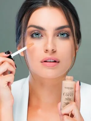  DEBORAH Deborah 24 Hour Extra Cover Foundation No. 0 Fair Rose SPF 20 high coverage and long-lasting wear precision applicator for corrective use - aplus content image