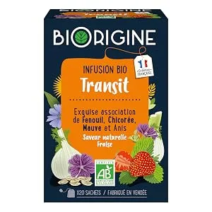  Biolane BiOrigine - Organic Transit Infusion - Naturally Sourced Ingredients - 20 Sachets - BIorigine transit