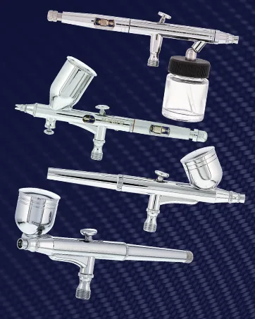 Master Airbrush Master Performance G233 Pro Set with 3 Nozzle Sets (0.2  0.3 & 0.5mm Needles  Fluid Tips and Air Caps) - Dual-Action Gravity Feed Airbrush  1/3 oz Cup  Cutaway Handle - How-to-Guide - variety of airbrush types, sidde feed, gravity, etc