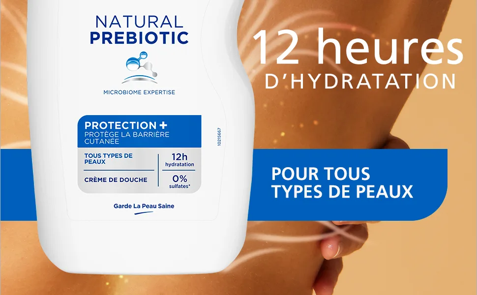  Sanex SANEX - Natural Prebiotic Hydration Shower Gel - Dry Skin - Gently cleanses - Deep Nourishes - Prebiotic & Postbiotic Complex - 12h Hydration - Sulphate Free* - 425mL x2 - test