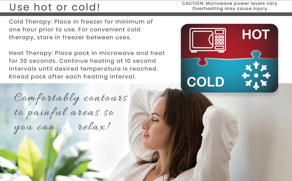 Core Products Soft Comfort Compress  CorPak Hot and Cold Therapy - 10 X 13 Large - 10 x 13 Inch - Use hot or cold so you can relax, freezer for cold therapy, microwave for heat therapy