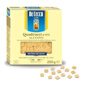  De Cecco De Cecco Quadrucci with egg n 672-250 g - product information 2