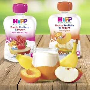 HiPP Hipp Fruit Blender Pear and Apple with Dragon Fruit and Blackcurrant 90 g - banane