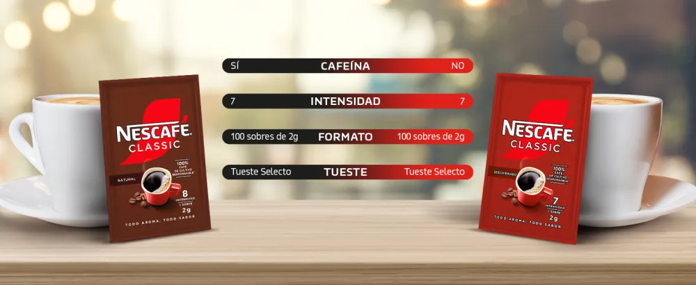  NESTLE PROFESSIONAL Nescaf Decaffeinated soluble coffee 100 units - Nescafé soluble dans une enveloppe