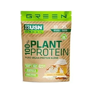  USN USN 100% Strawberry Vegetable Protein Powder Vegan (900g) a vegetable protein blend without sugar soy and no artificial fl - Vanille