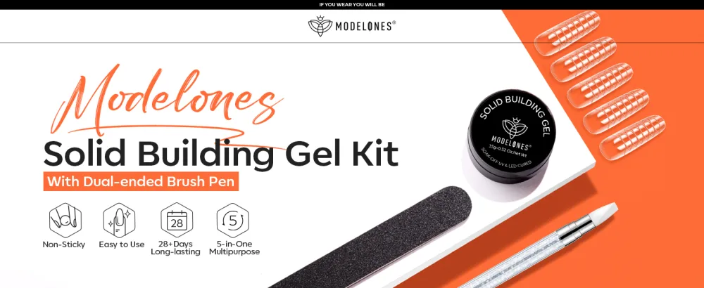  Modelones MODELONES 3D Nail Art Gel Solid Builder Gel Multifunctional Sculpting Nail Glue for Rhinestone Glue 3D Nails Nail Art - gel construction ongle uv base pour les ongles Builder Gel Base Rubber Gummy Pose Américaine