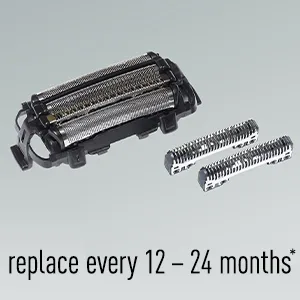 Panasonic Shaver Replacement Outer Foil and Inner Blade Set WES9025PC  Compatible with ARC4 4-Blade Shaver ES-LA63AA  ES-LA63-S - WES9025PC outer foil and inner blades - replace every 12-24 months