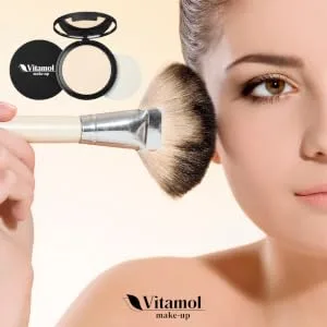  Vitamol Vitamol Makeup Compact Powder for Makeup Fixing 6g (porcelain) - Poudre compacte Vitamol Make-up