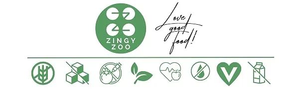  ZINGY ZOO Freeze Dried Sour Cherries | 100% Natural Cherries Sour Freeze Dried Fruit | Lyophilized Griottes Cherries | Free-dried nets - main logo