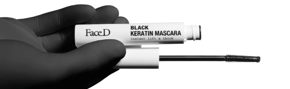  FaceD Face D Black Mascara with Keratin - Black Keratin Mascara