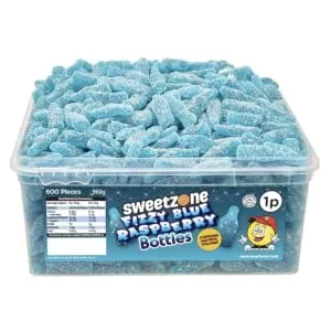  Sweetzone Sweetzone Fizzy Blue Raspberry 805g - 350 Gummies - Delicious Raspberry Chew Candy - Dive into Blue Candy with this Halal Candy Perfect for Everyone - Sweetzone