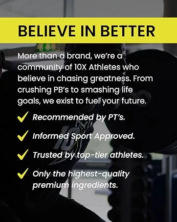  10X Athletic Whey Protein Low Calorie High Protein Vegetarian Informed Sport Different Flavors 700g-750g (Banana Split) - image de contenu aplus